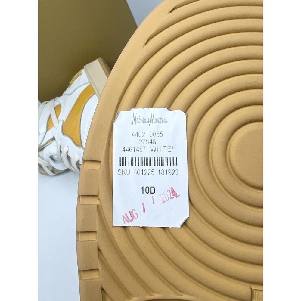 Size 10US - Rhude Yellow Rhecess Leather High Top Sneakers💛 NEW/RETAIL $745! - Picture 7 of 10